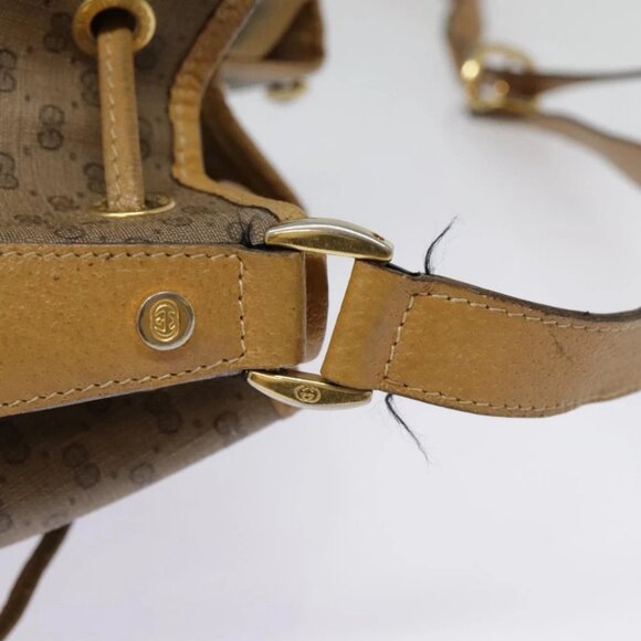 GUCCI Micro GG Supreme Shoulder Bag Beige Gold - Picture 10 of 15